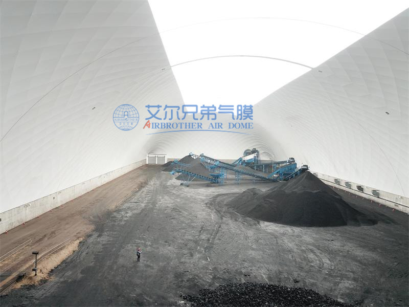 環(huán)保型氣膜建筑為煤場儲煤開新章